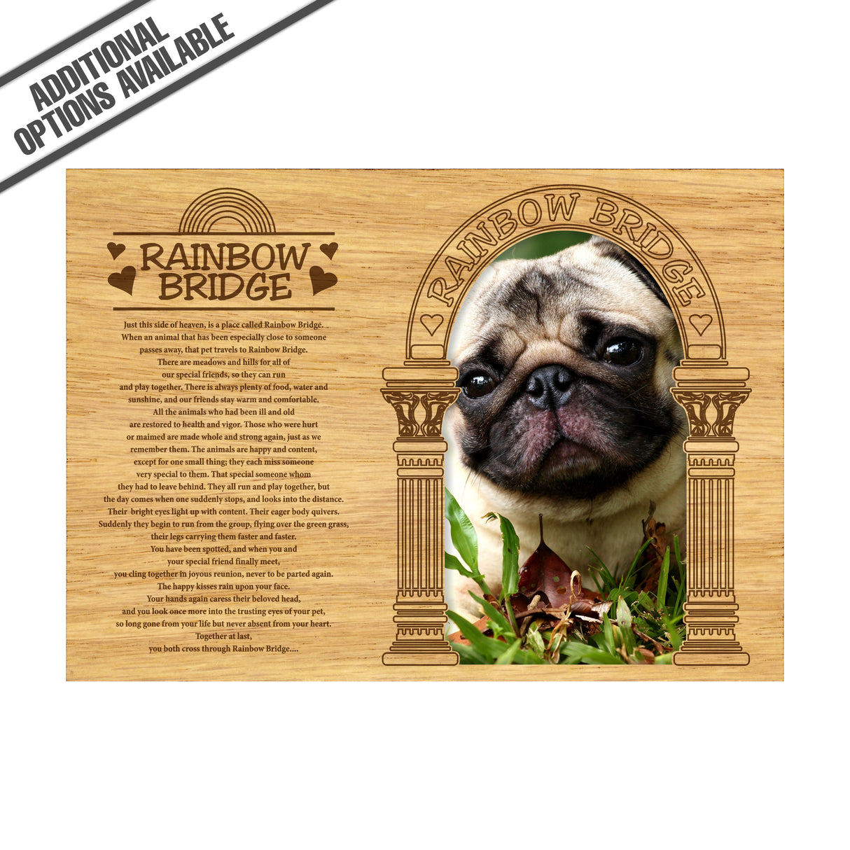 FW Engraved Wood Matte - F-MAT_-5-0279 - Rainbow Bridge