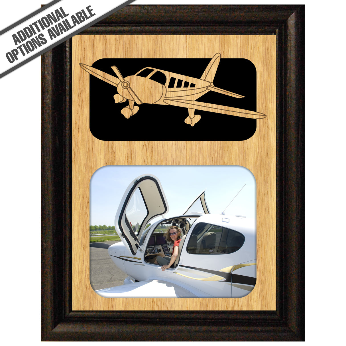 FW Engraved Wood Matte - F-MAT_-10-0024 - Airplane