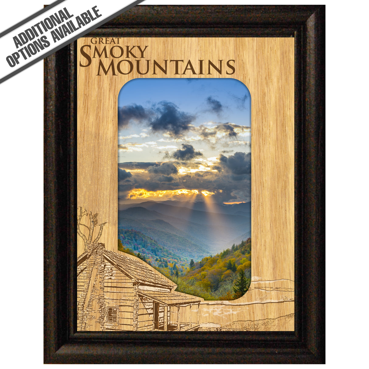 FW Engraved Wood Matte - F-MAT_-3-2107 - Great Smokey Mountain