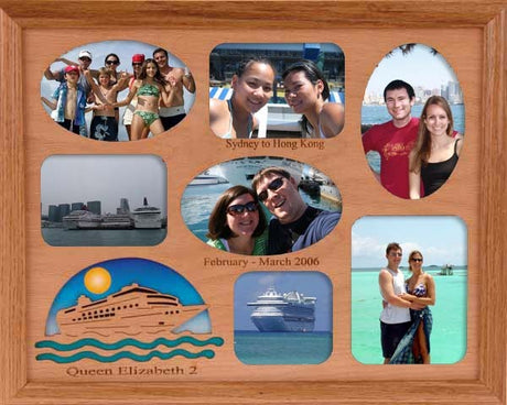 vacation picture frame, engraved wooden frame