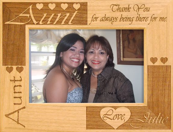 Engraved Aunt Photo Frame