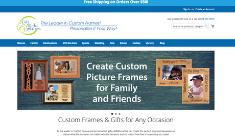 New website design for GiftWorksPlus