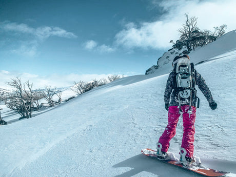 Woman doing winter activities