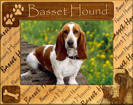 The Best Way to Love Your Basset Hound is with a Custom Dog Frame from GiftWorksPlus!