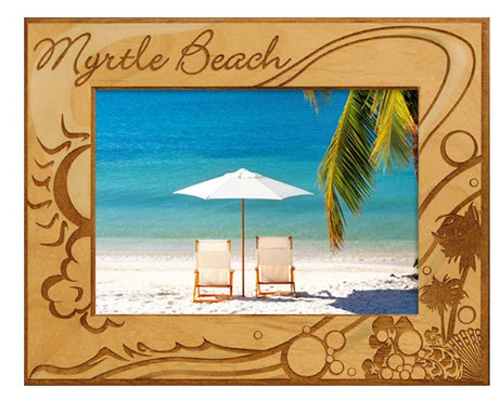 custom picture frame, beach vacation picture frame