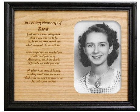 Personalized Engraved Frames for Memorials