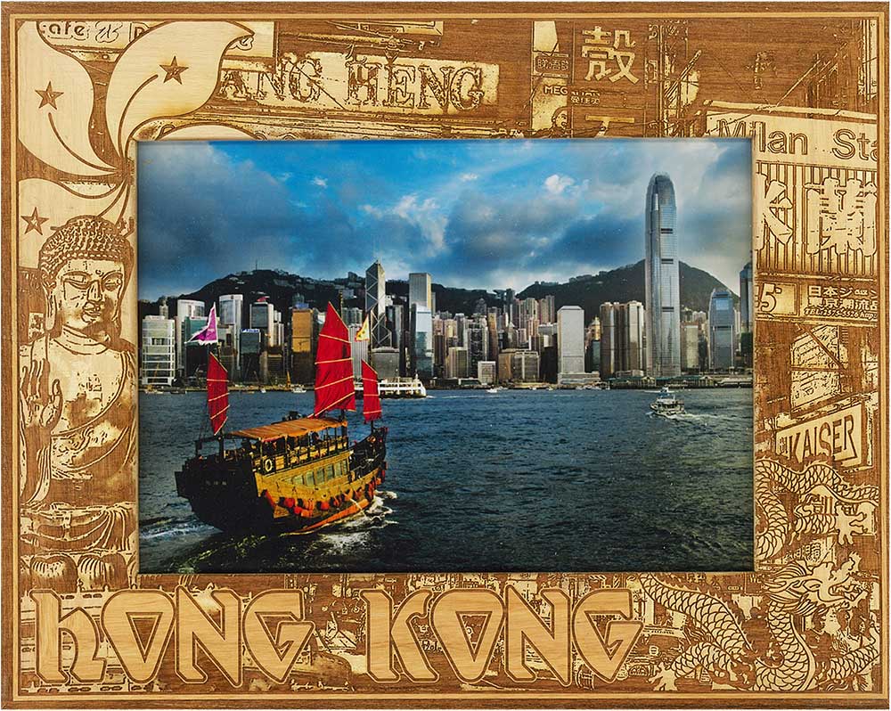 Hong Kong China City Scene Destination Collage