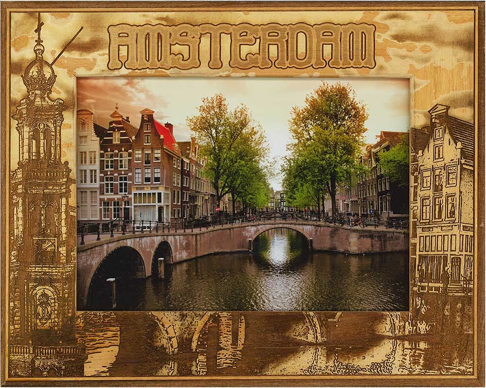 Amsterdam Bridge Town Scene