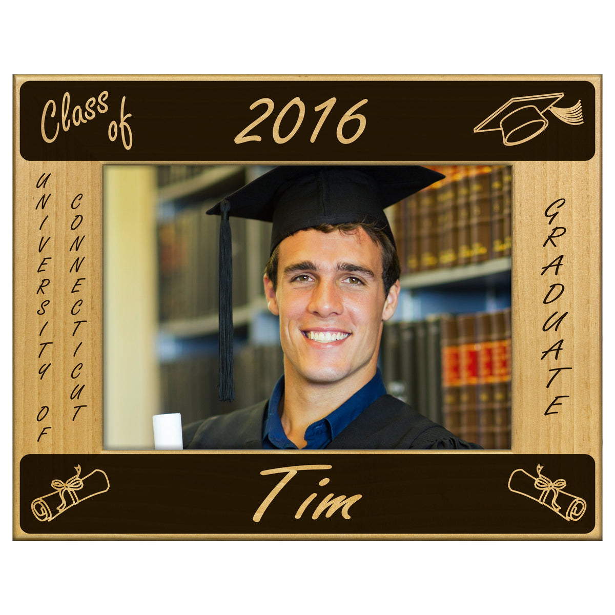 Engraved Alderwood Frame - A-FRM_-16-0005 - Class Graduate – GiftWorksPlus