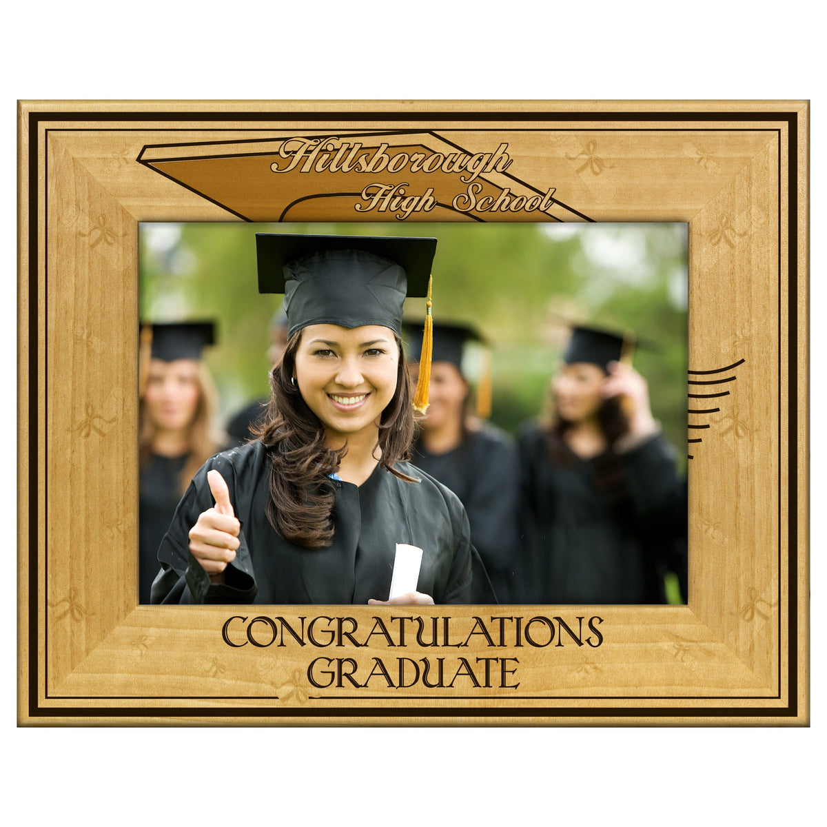Engraved Alderwood Frame - A-FRM_-16-0038 - Congratulations Graduate ...