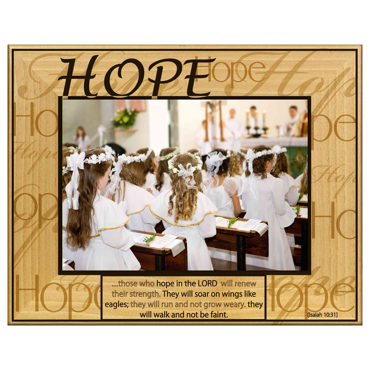 Engraved Alderwood Frame - A-FRM_-3-0490 - Hope Scripture – GiftWorksPlus