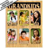 FW Engraved Wood Matte - F-MAT_-6-0183 - Grandkids - 6 Names