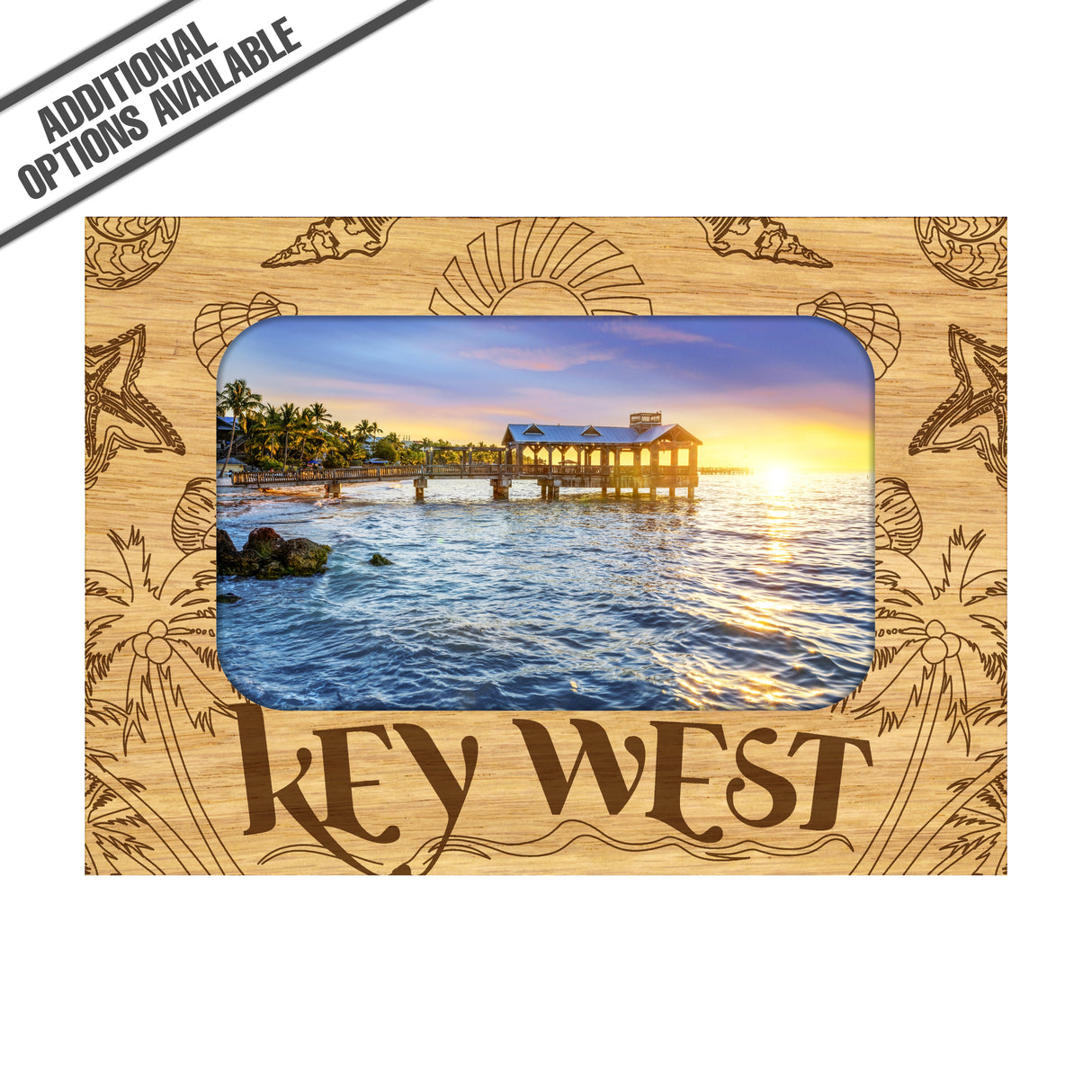 FW Engraved Wood Matte - F-MAT_-3-1179 - Key West Beach