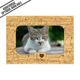 FW Engraved Wood Matte - F-MAT_-5-0281 - Cats Silhouettes