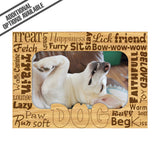 FW Engraved Wood Matte - F-MAT_-5-0286 - Dog Words