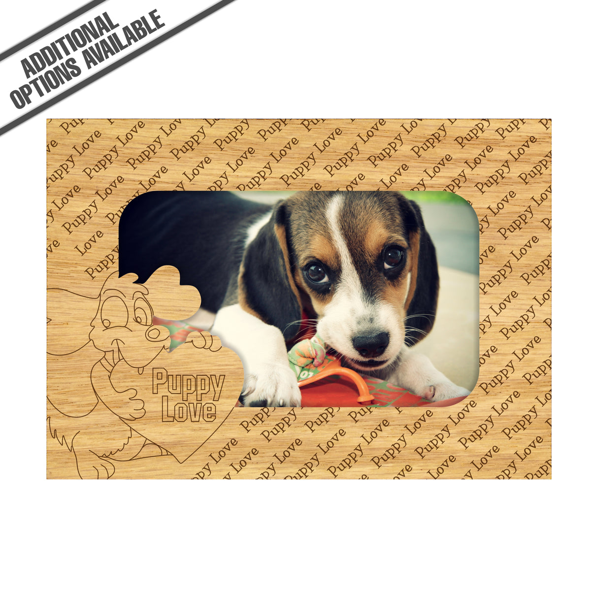 FW Engraved Wood Matte - F-MAT_-5-0287 - Puppy Love