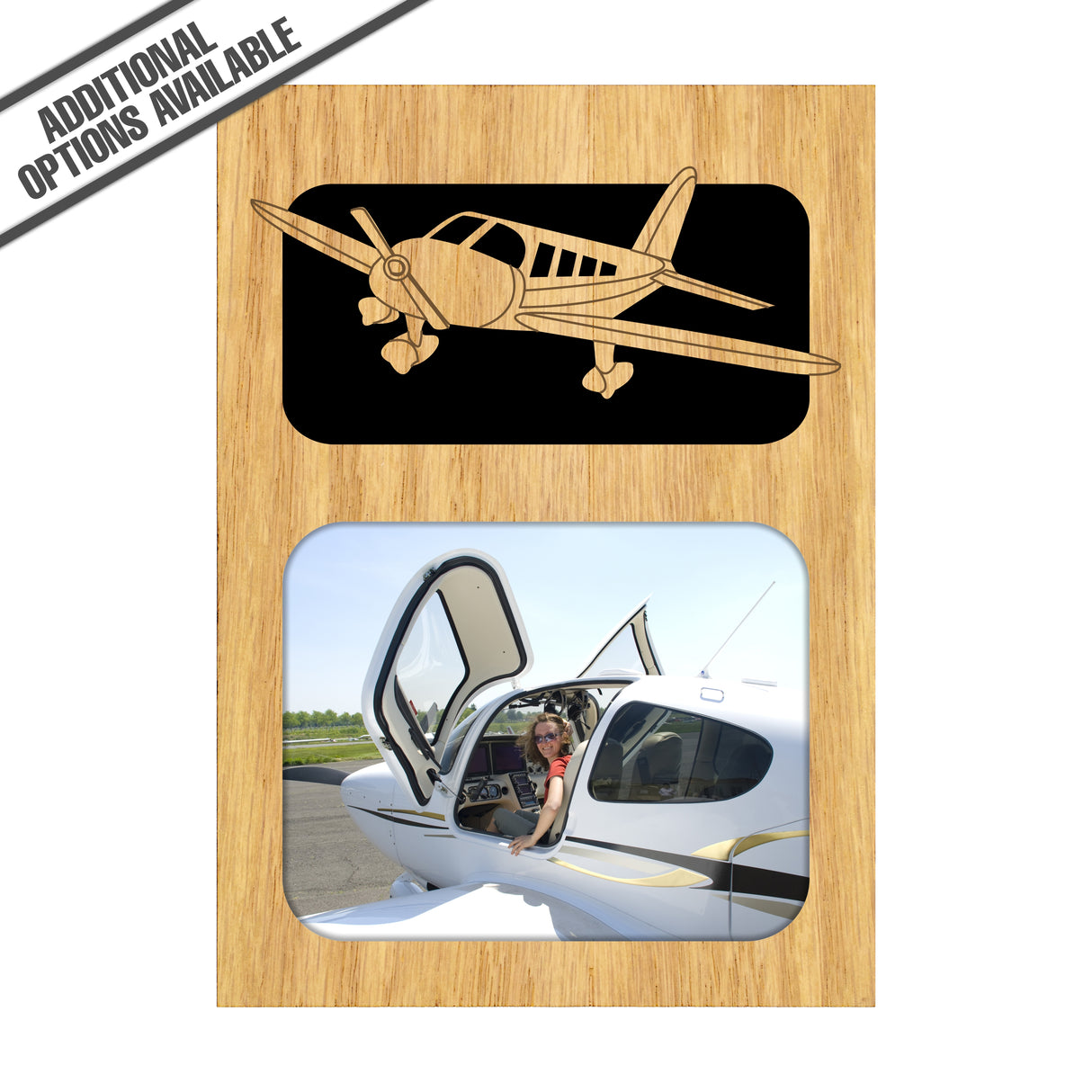 FW Engraved Wood Matte - F-MAT_-10-0024 - Airplane