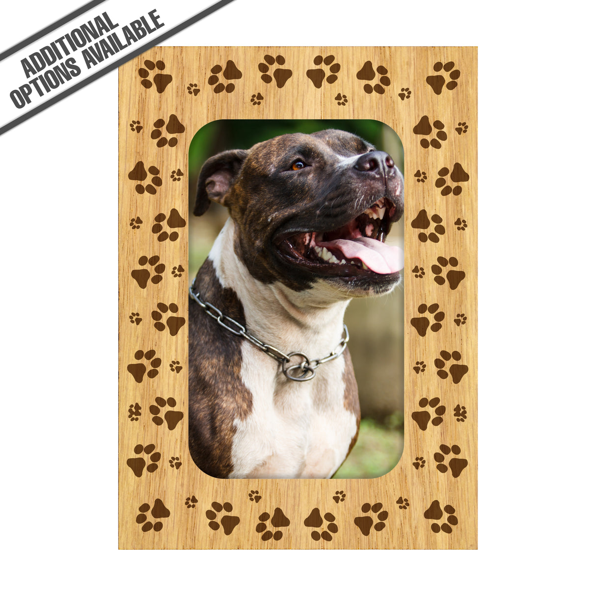 FW Engraved Wood Matte - F-MAT_-5-0161 - Dog  Paws