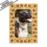 FW Engraved Wood Matte - F-MAT_-5-0161 - Dog  Paws