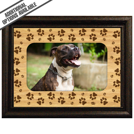 FW Engraved Wood Matte - F-MAT_-5-0161 - Dog  Paws