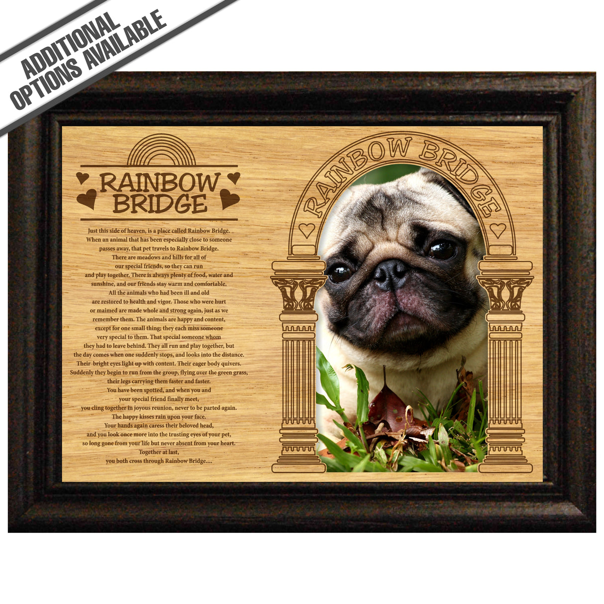 FW Engraved Wood Matte - F-MAT_-5-0279 - Rainbow Bridge