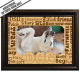FW Engraved Wood Matte - F-MAT_-5-0286 - Dog Words