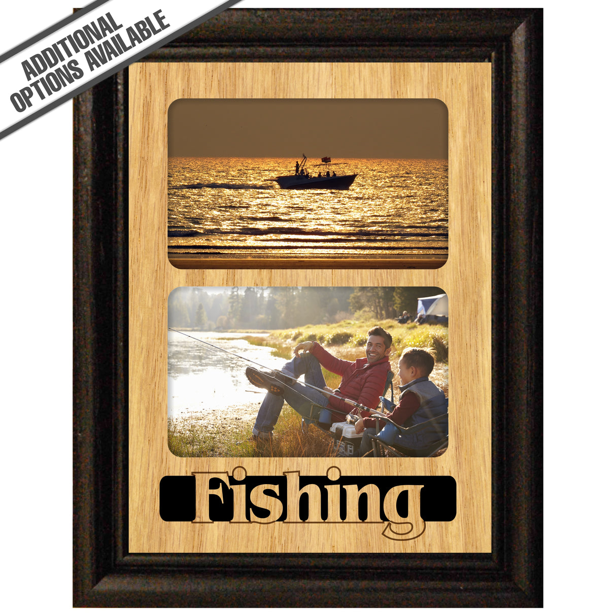 FW Engraved Wood Matte - F-MAT_-7-3038 - Fishing - 2 photos - Protrait