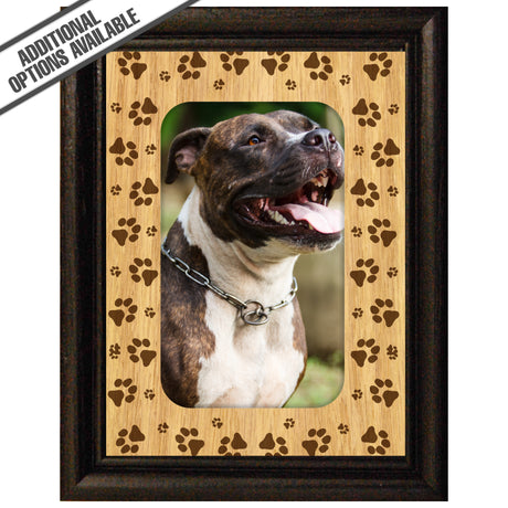 FW Engraved Wood Matte - F-MAT_-5-0161 - Dog  Paws