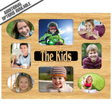 FW Engraved Wood Matte - F-MAT_-6-0150 - The Kids - Photo Collage