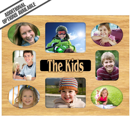 FW Engraved Wood Matte - F-MAT_-6-0150 - The Kids - Photo Collage