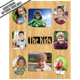FW Engraved Wood Matte - F-MAT_-6-0150 - The Kids - Photo Collage