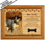 FW Engraved Wood Matte - F-MAT_-20-0027 - Blue Heeler  - Dog Profile