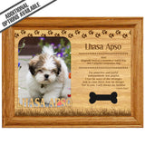 FW Engraved Wood Matte - F-MAT_-20-0104 - Lhasa Apso - Dog Profile