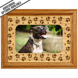 FW Engraved Wood Matte - F-MAT_-5-0161 - Dog  Paws