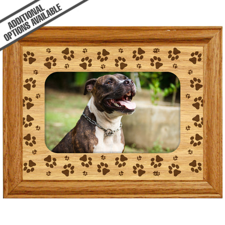 FW Engraved Wood Matte - F-MAT_-5-0161 - Dog  Paws