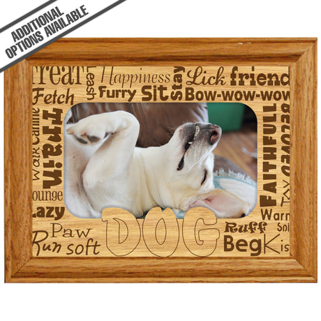 FW Engraved Wood Matte - F-MAT_-5-0286 - Dog Words