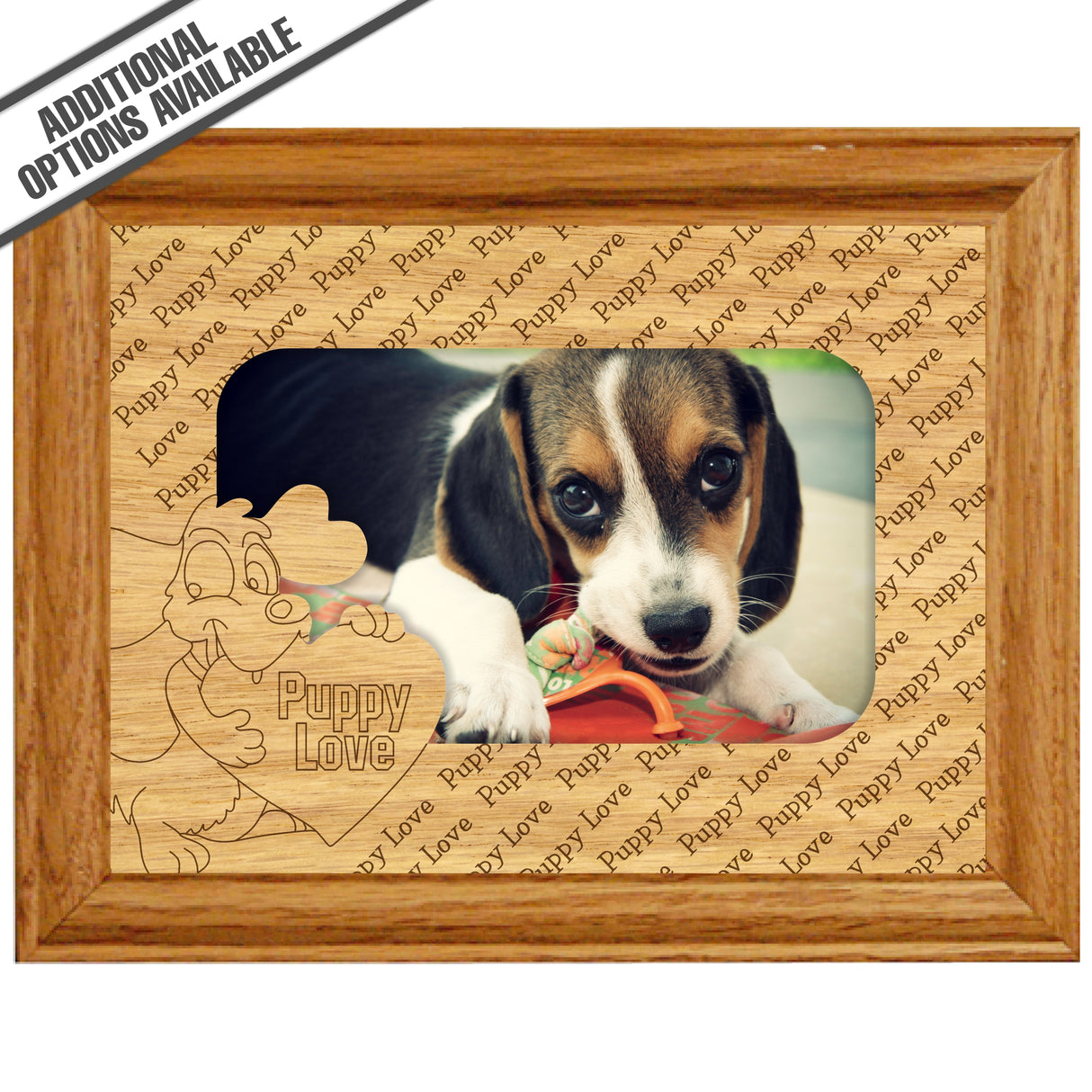 FW Engraved Wood Matte - F-MAT_-5-0287 - Puppy Love