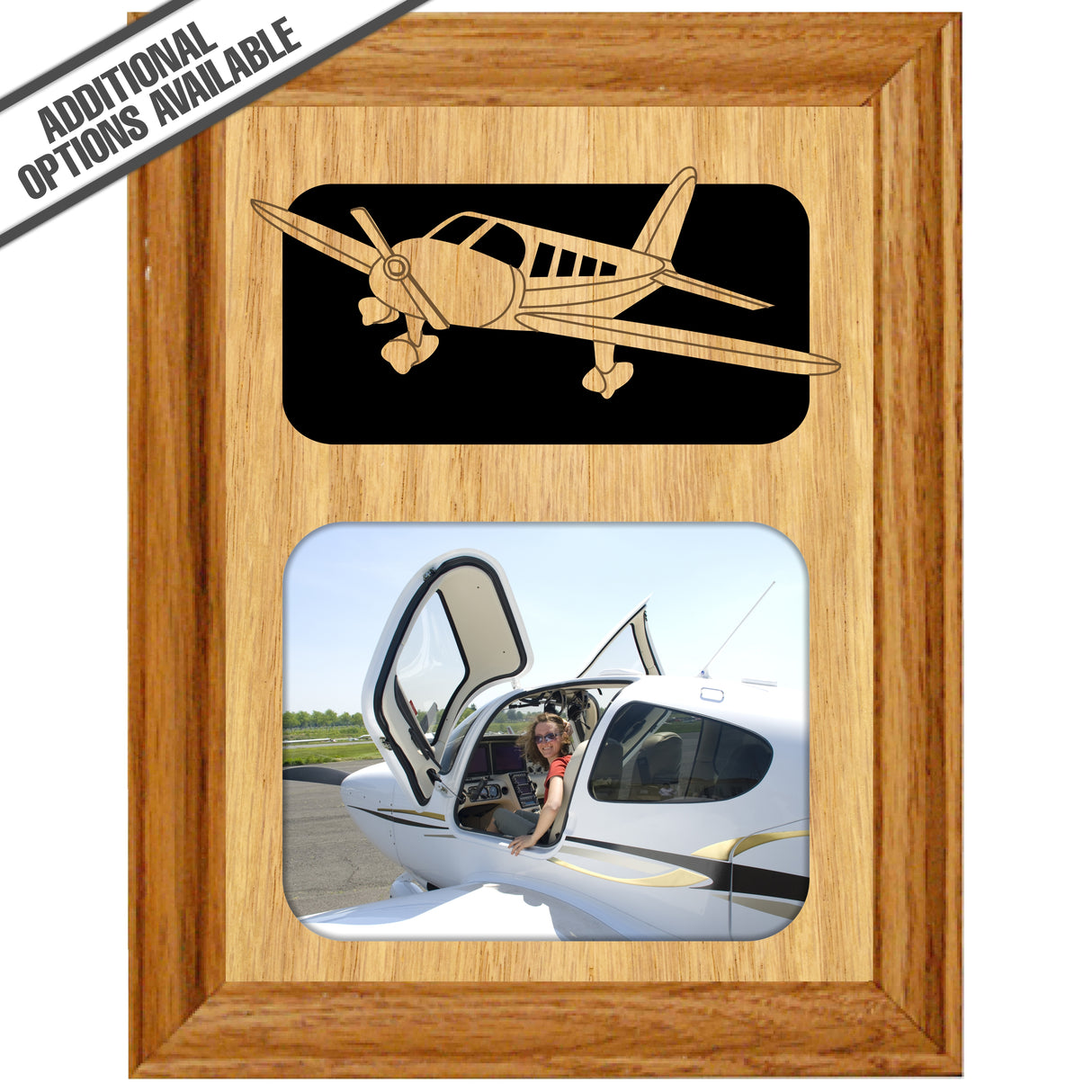 FW Engraved Wood Matte - F-MAT_-10-0024 - Airplane
