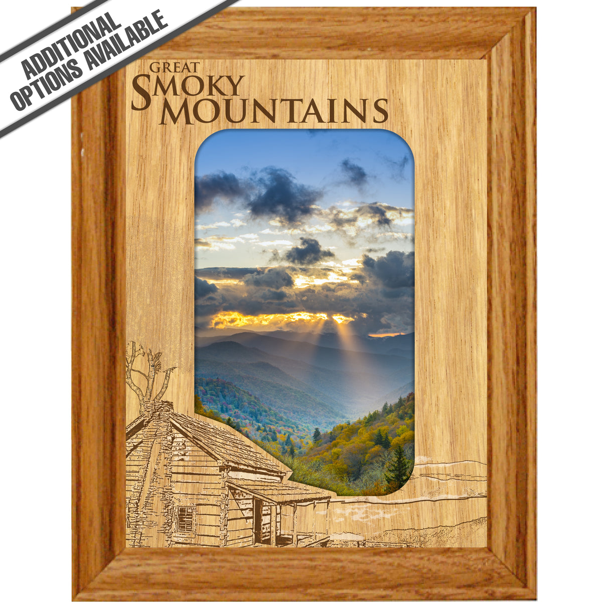 FW Engraved Wood Matte - F-MAT_-3-2107 - Great Smokey Mountain