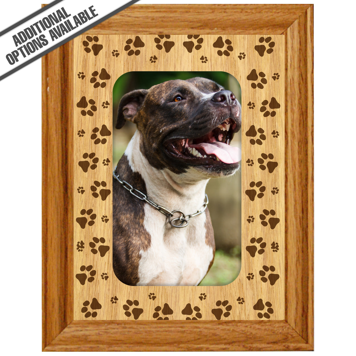 FW Engraved Wood Matte - F-MAT_-5-0161 - Dog  Paws