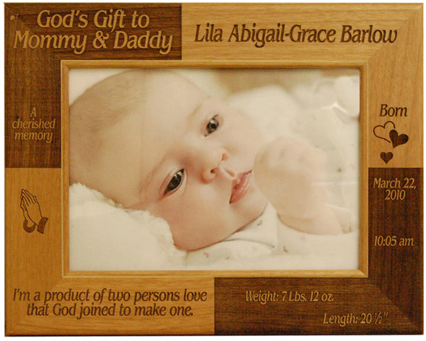 Religious Baby Frame - God's Gift | GiftWorksPlus