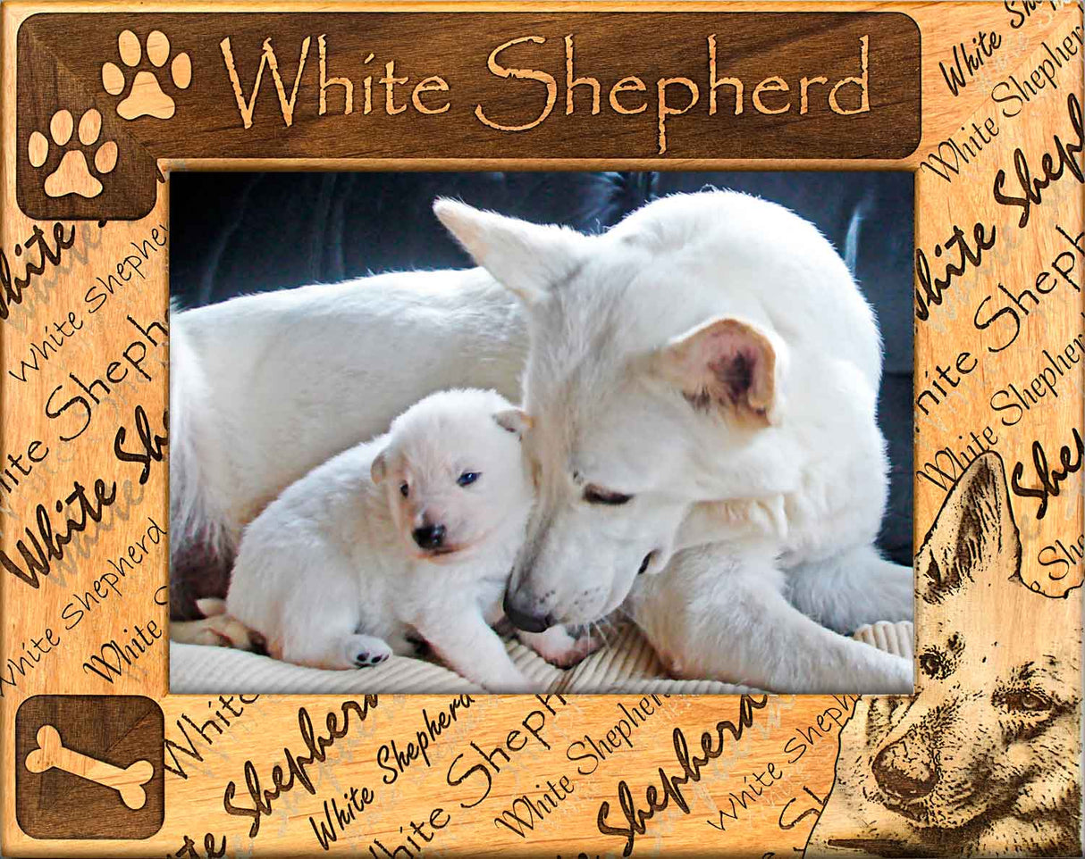 White Shepherd - Dog Breed Frame