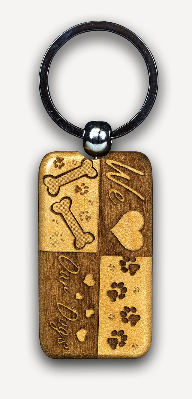 We Heart Our Dogs - Bones and Paws - Dog Key Chain