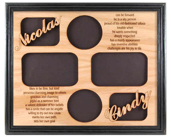 Names with Personality Frame and Mat