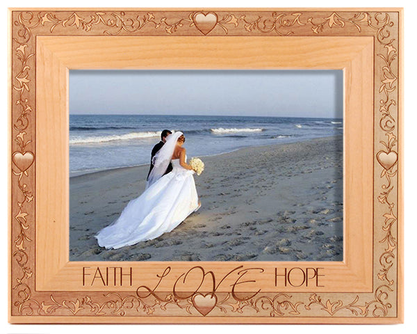 Beautiful Faith Love Hope Frame