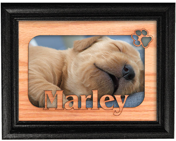 Dog Name and Paw Frame (Right)