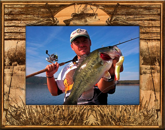 Bass Plaque - Fishing Picture Frame