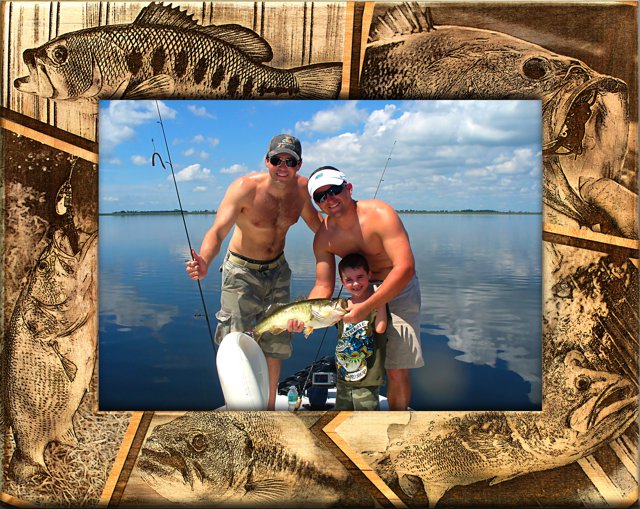 Bass Border - Fishing Photo Frame