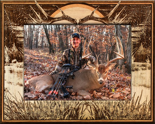 Buck Hunting Plaque - Picture Frame