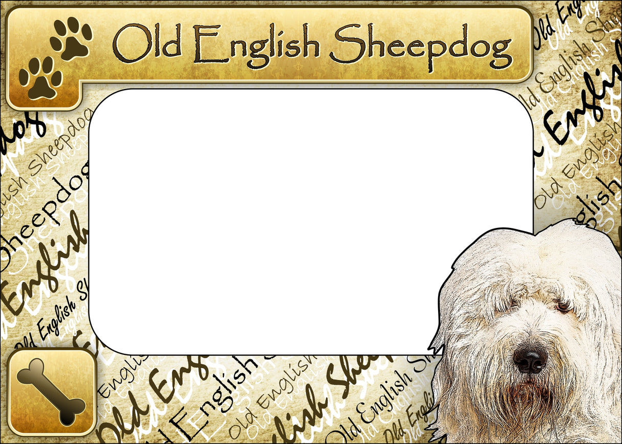 Old English Sheepdog - ColorWorks Magnetic Dog Breed Mattes